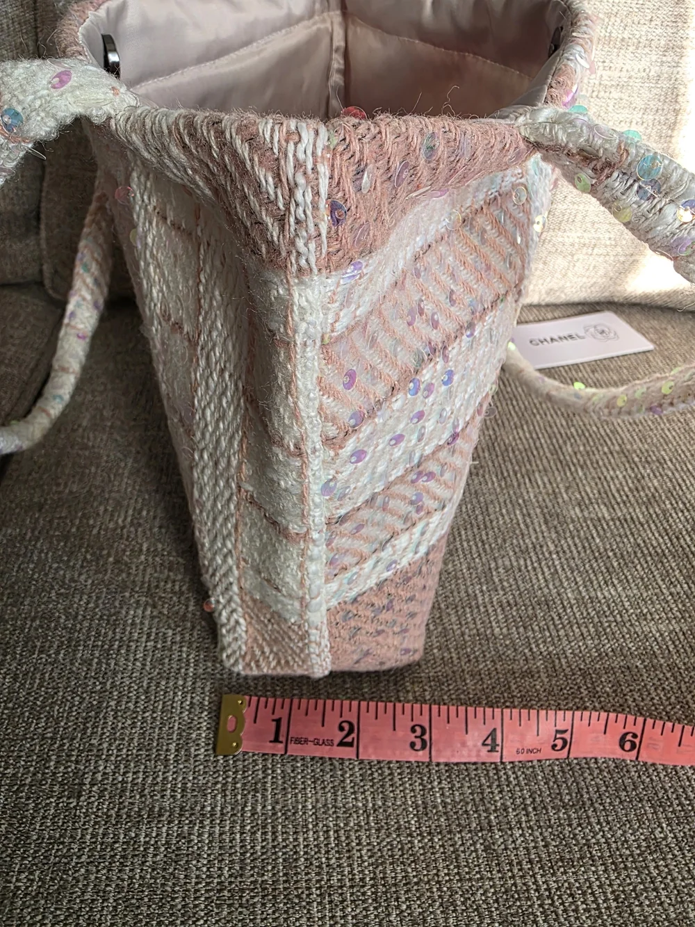 Chanel Beauté Pink Tweed Sequin Tote Bag - VIP Promo Gift